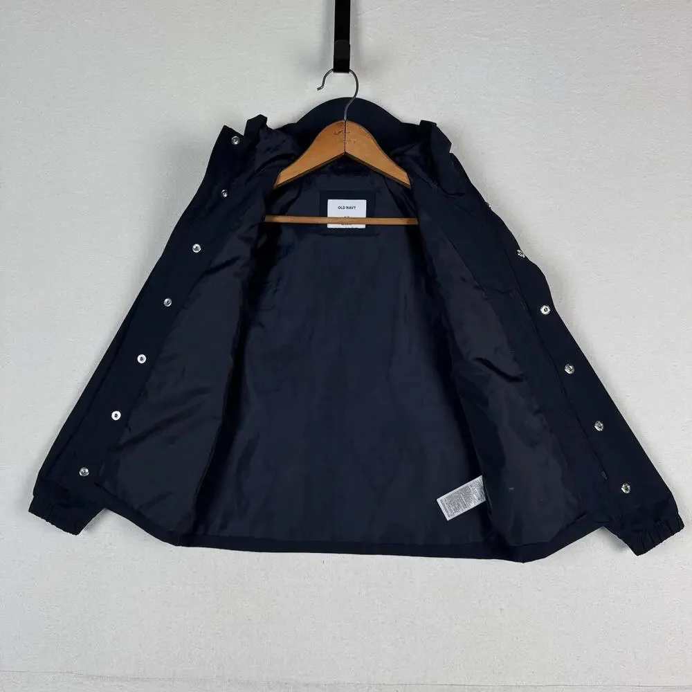 Old Navy Lined Hooded‎ Windbreaker M Size 8 Navy Blue